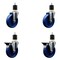 Service Caster 5'' Solid Poly Wheel Swivel 1-7/8'' Expanding Stem Caster Set 2 Brakes, 4PK SCC-EX20S514-SPUS-2-PLB-2-178 - alternate 1